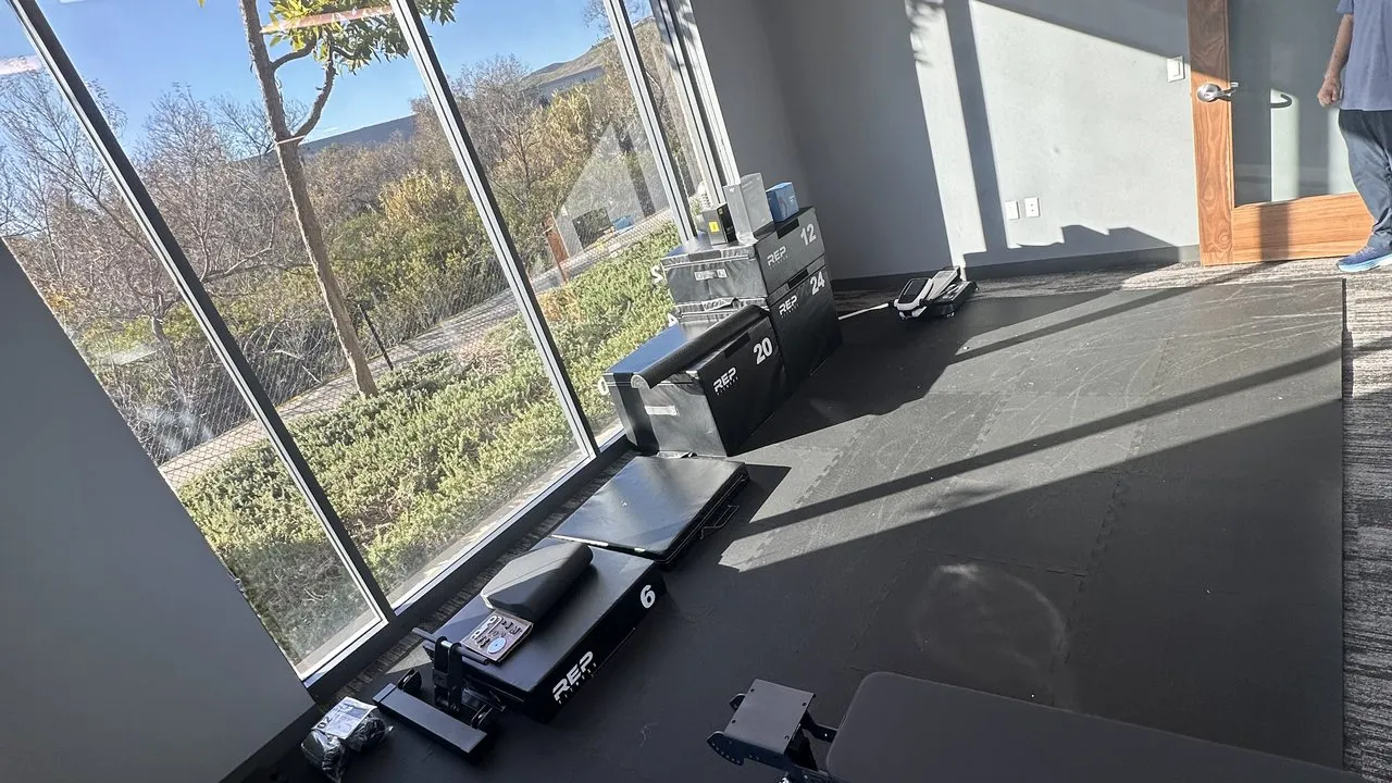 Flooring being installed